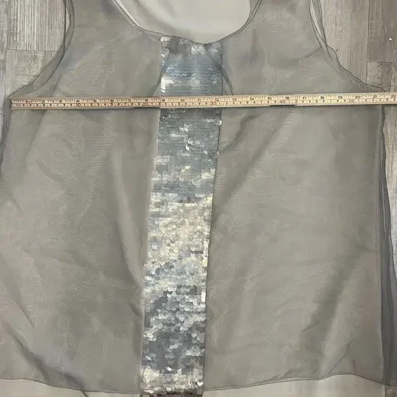 Simply Vera Vera Wang sequined tank w/ tulle overlay size XL - Picture 9 of 13